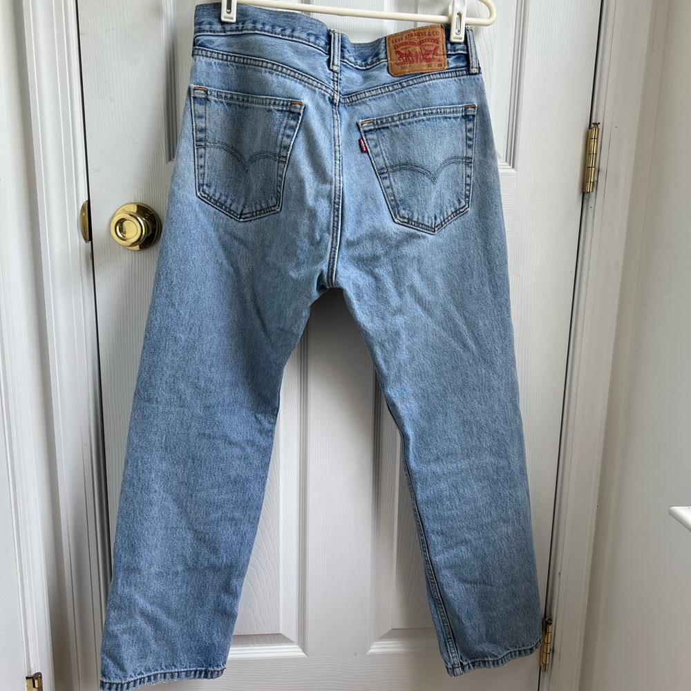 Levi's Light Blue Straight Jeans - Picture 3 of 7
